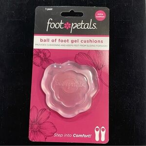 Foot Petals Ball of Foot Gel Cushions Extra Cushion Clear Pink Shoe Inserts